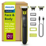 Philips OneBlade 360 Authentic Barber, Electric Facial & Body Shaver & Trimmer, 3x 360 Blades, 3x Fledgling Beard Comb (1.3.5"), 1x Body Kit, QP2824/31