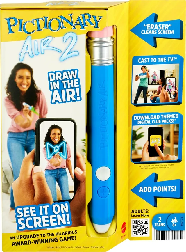 Mattel Games Pictionary Air 2 Jeu, 2 équipes, 8 Ans et Plus