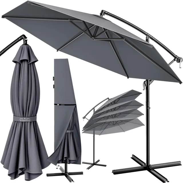 Kingsleeve Parasol de jardin déporté inclinable