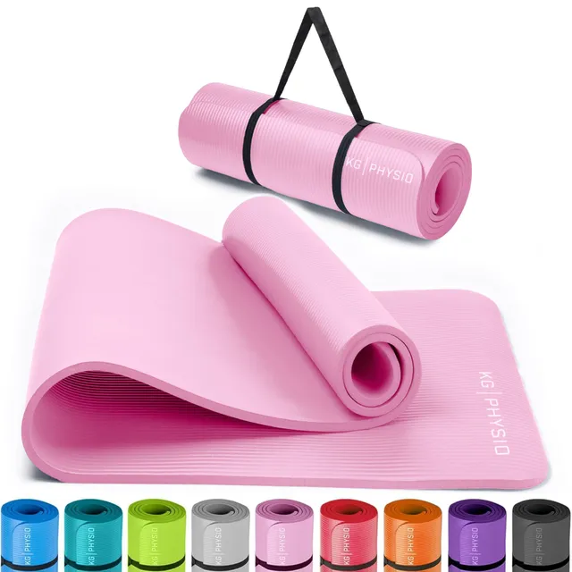 KG Physio Tapis de Yoga pour Fitness - Antidérapant avec Sangle [8 mm]