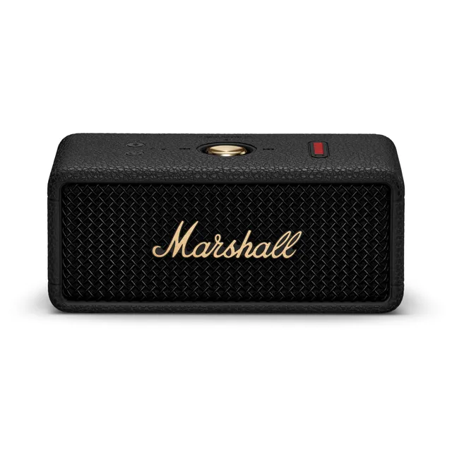 Marshall Emberton III Enceintes Bluetooth Portables, sans Fil, IP67 Résistant à la Poussière et à l'eau, Plus de 32 Heures de Lecture, Charge Rapide - Noir & Laiton