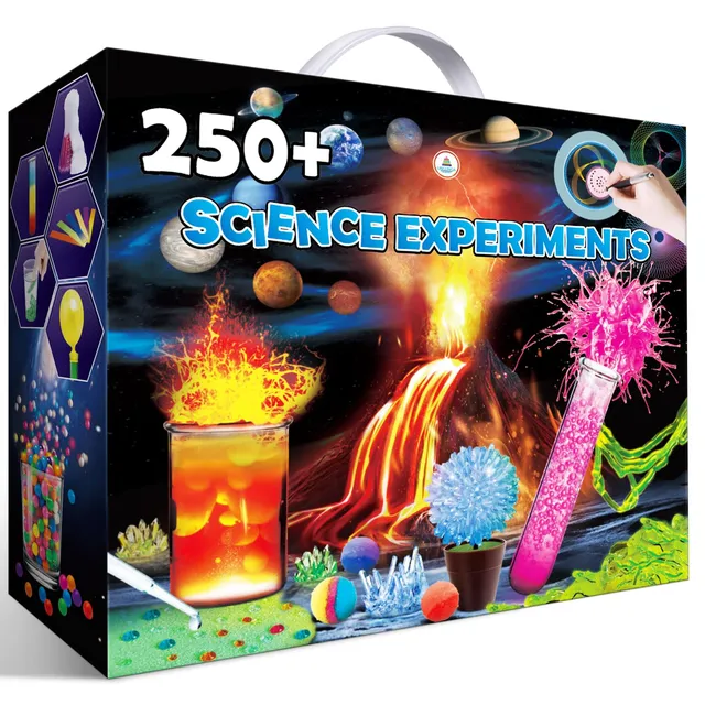 UNGLINGA 250+ Expériences Scientifique pour Enfants, STEM Science et Activités Manuelles, Laboratoire de Chimie Lab, Volcans, Jeux éducatifs Manuelles