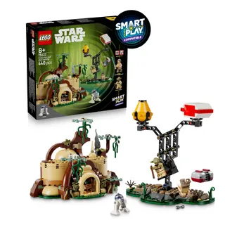 LEGO Star Wars 75422 Smart Play : la Hutte de Yoda et l’Entraînement Jedi - Set Compatible - Jouet Interactif - 2 Smart Tags & 2 Minifigurines - Idée Cadeau dès 8 Ans pour Garçon, Fille ou Fan Adulte