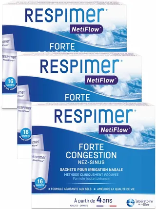 RESPIMER NetiFlow Sachets de sels minéraux pour irrigation nasale - lot de 3 boites de 16 sachets (3)