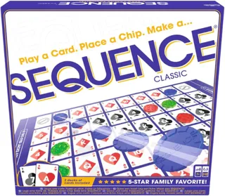 Goliath - Sequence Officiel- Jeu de Société Stratégie et Réflexion Famille et Enfants dès 7 Ans - Alignez 5 Pions pour Gagner - Jeu de Cartes et Plateau Divertissant - 2 à 12 Joueurs - Idée Cadeau