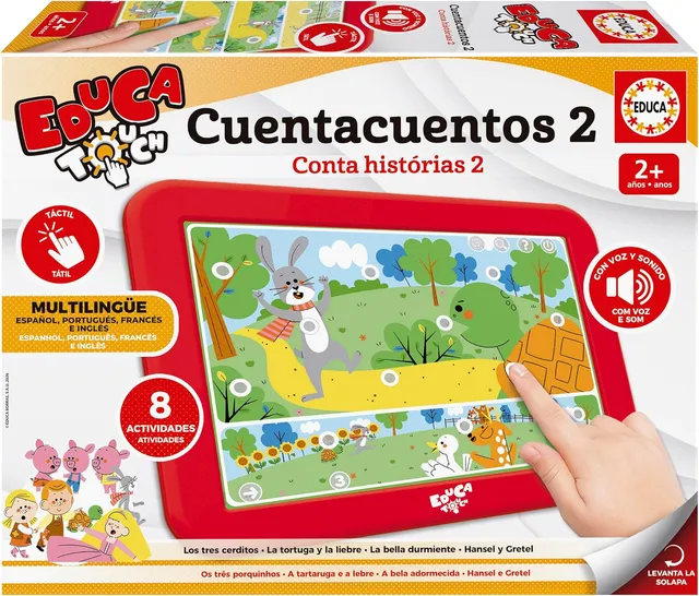 Educa - Tablette éducative Contes et Films | Jeu interactif Audio | Développement langage et Imagination | À partir de 2 Ans (17952)