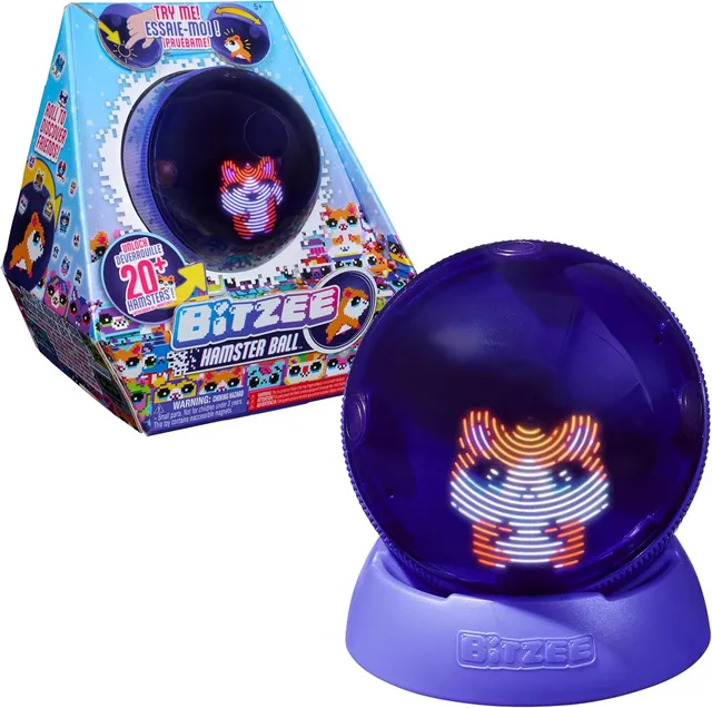 Bitzee Boule Hamster - Mon Animal Interactif - Animal Digital Qui Réagit Au Toucher Et Aux Mouvements - Ecran Tactile avec 20 Animaux Interactifs - Sons Réactions Jeux - Jeu pour Enfant 5 et +