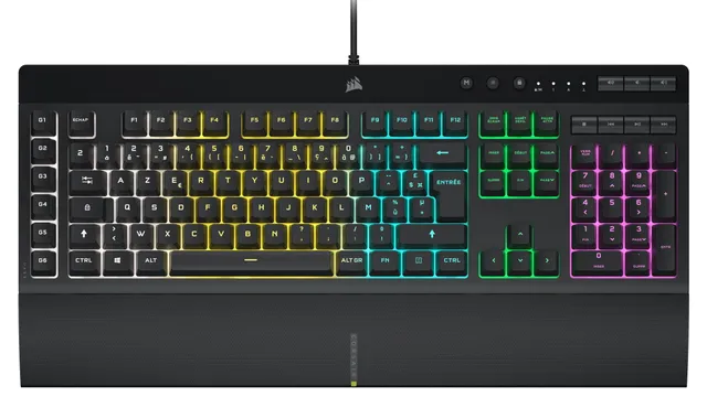 Corsair K55 RGB Pro Clavier de Jeu Filaire à Membrane (AZERTY FR) – Noir