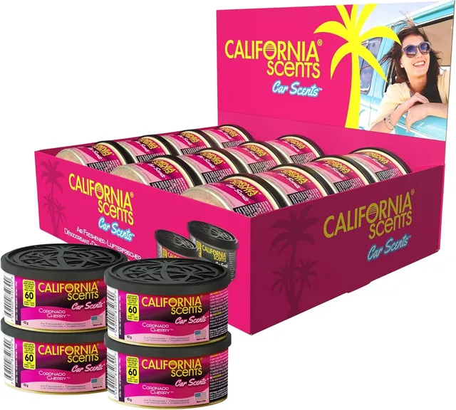 DÉSODORISANT POUR VOITURE CS SCENTS CORONADO CHERRY, ['noir', 'rose'], 3.5 g (Lot de 12)