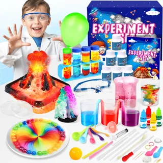 Gontence 70+ Experiences Scientifiques Enfants - Kits Educatifs de Sciences - Kit Scientifique Enfant - Cadeau Fille Garcon 6 7 8 9 10 Ans - Jouet Chimie Enfant Haut de Gamme Détachables
