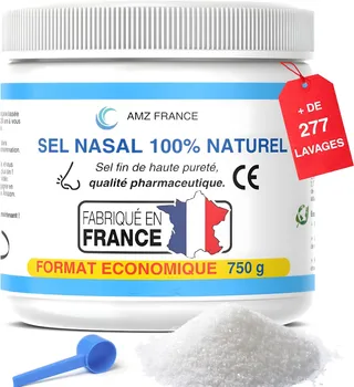 Sel Nasal 750g, 100% Naturel, Qualité Pharmaceutique, Fabriqué en FRANCE | 277 Lavages de Nez (Boîte XXL) - Enfant Adulte - Produit de Bien Être