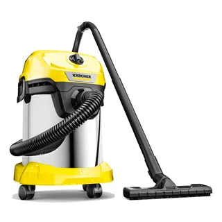 KÄRCHER Aspirateur Eau et Poussières WD 3 S V-17/4/20, Filtre Cartouche, Sachet Ouate, 1000 W, Cuve en Acier Inoxydable : 17 l, Tube d'Aspiration : 2 m, Fonction Soufflerie, Suceur Sol/Fentes
