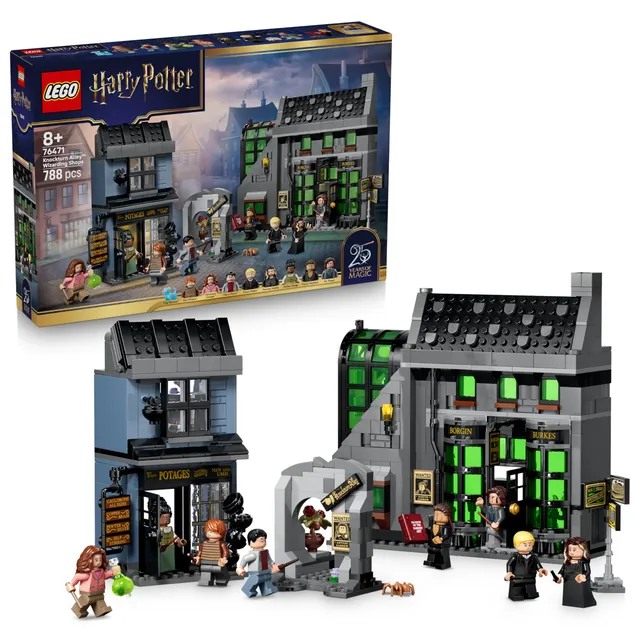 LEGO Harry Potter Les Boutiques Magiques de l’Allée des Embrumes - Jouet - Maquette Miniature - 8 Minifigurines & Patronus Collector - Décoration de Chambre - Cadeau Garçon, Fille, Fan dès 8 ans 76471