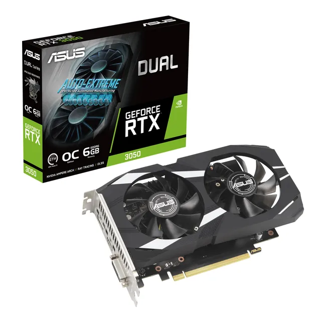 ASUS Dual GeForce RTX 3050 6GB GDDR6 OC Edition Carte Graphique Gaming