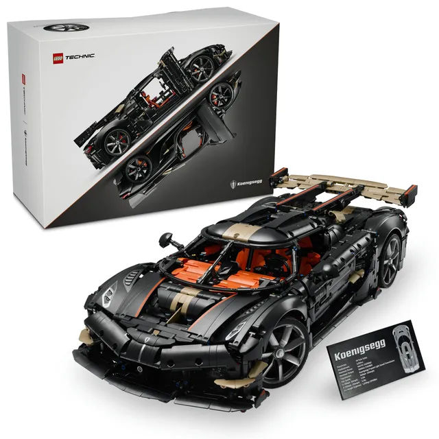 LEGO Technic Megacar Sadair's Spear de Koenigsegg - Maquette de Voiture pour Adulte - Set STEM avec Moteur V8, Suspension Triplex & Mode Fantôme - Idée Cadeau pour Fan de Sport Automobile 42232