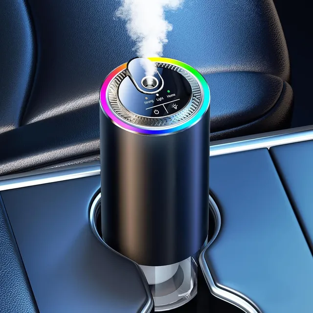 Towonshy Diffuseur Voiture avec 50ml Parfum, atomiseur ultrasonique, lumière à Commande vocale, 3 Modes intelligents, Marche/arrêt Automatique, Batterie 1000 mAh, BJ 573 (Cologne)