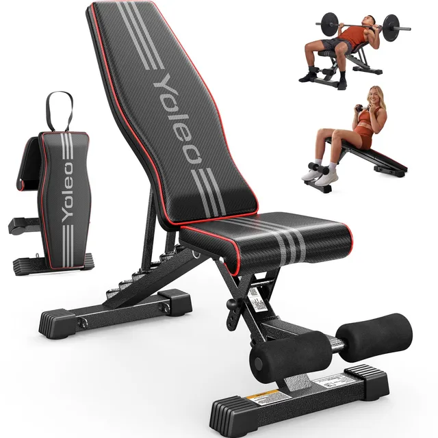 YOLEO Banc de Musculation Banc réglable pour l'entraînement Complet du Corps Banc inclinable Appareil Musculation pour Exercice Gymnastique à Domicile/Bureau