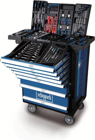 Scheppach Servante d'atelier TW1000 Set d'outils | 263 pièces incluses