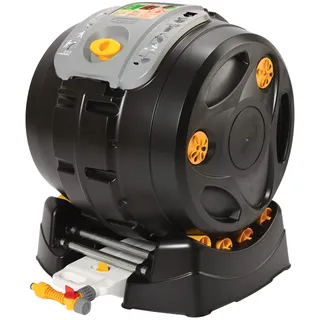 Hozelock | Composteur Easymix 2-en-1 | Composteur rotatif 100 L | Mélange 3× plus vite qu’un composteur classique (8 semaines) | Récipient pour jus de compost, Noir