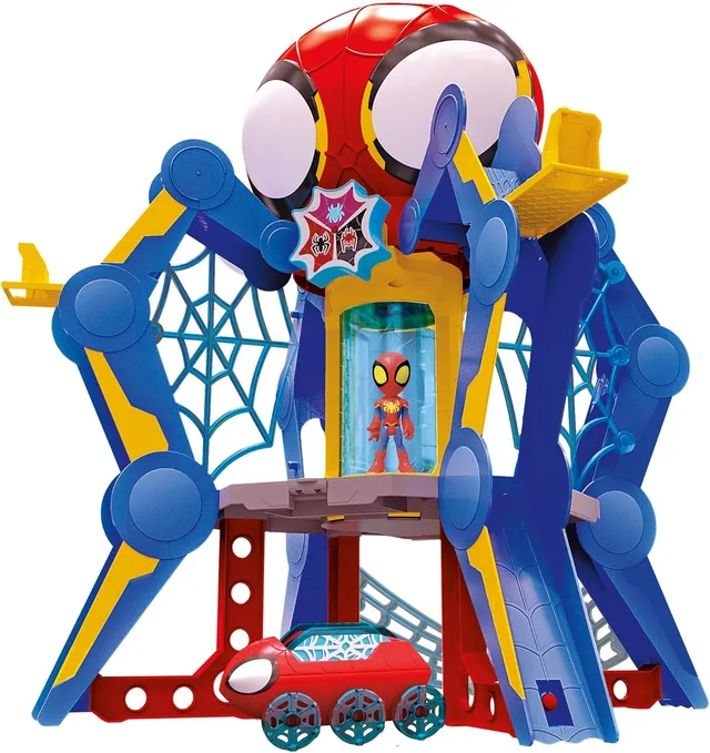 Spidey et Ses Amis Extraordinaires Web-Spinners, Quartier général de Spidey et Ses Amis avec Figurine, véhicule et Accessoires