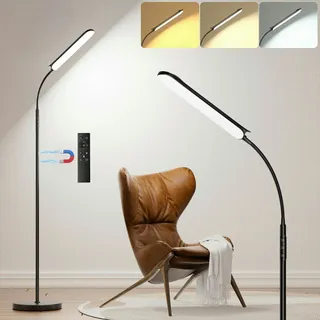 18W Dimmable Lampadaire sur pied , 1800 Lumens LED Lampe sur Pied 2700K à 6500K Températures de Couleur avec Télécommande et Contrôle Tactile et 1H Minuterie, Lampadaire Haut pour Salon Chambre Bureau