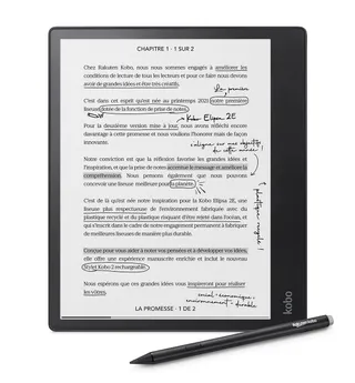 Kobo eBook-Reader eBookReader Elipsa 2E 32GB Bundle incl Stylus (N605-KU-BK-K-BU) (N605KUBKKBU)