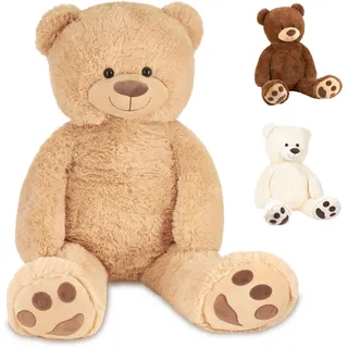 BRUBAKER - Peluche géante XXL - Ours/Nounours - 100 cm - Ultra Douce & Mignonne - Beige