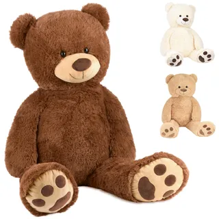 BRUBAKER - Peluche géante XXL - Ours/Nounours - 100 cm - Ultra Douce & Mignonne - Marron