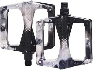 Pédales de VTT en plastique avec double roulement en acier - Plateforme camouflage - Design large et léger - Pour banlieue, ville et cyclisme de route