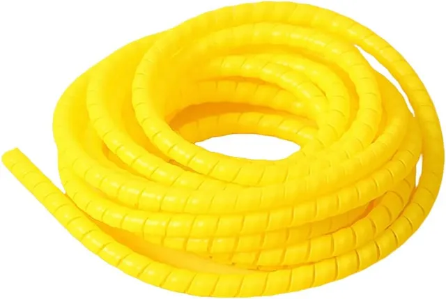 Gaine De Protection Flexible en Spirale – 5 Mètres, Diamètre 8-22 Mm – pour Câbles D'ordinateur Et Tuyaux Hydrauliques – Anti Désordre