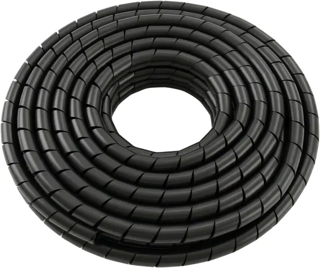 Lumonic Tuyau de câble spiralé Noir 20m I 24mm Ruban spiralé pour câbles avec 20-130mm diamètre I Protection Flexible de Tuyau de câble pour Usage privé & Industriel