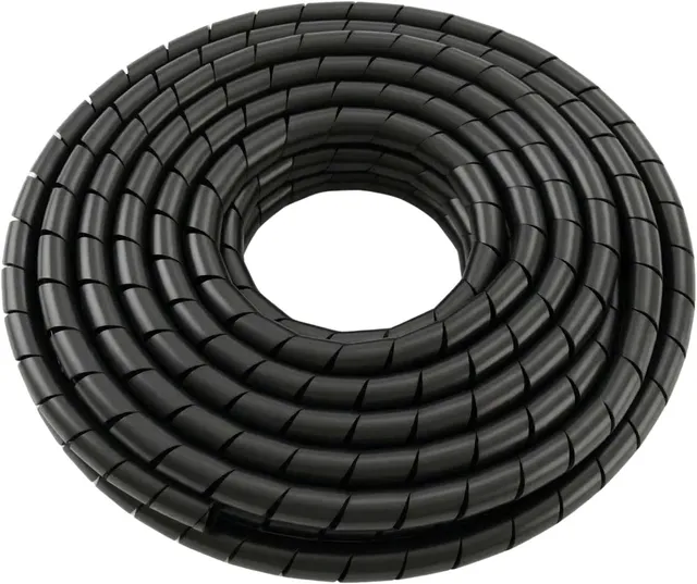 Lumonic Tuyau de câble spiralé Noir 10m I 24mm Ruban spiralé pour câbles avec 20-130mm diamètre I Protection Flexible de Tuyau de câble pour Usage privé & Industriel