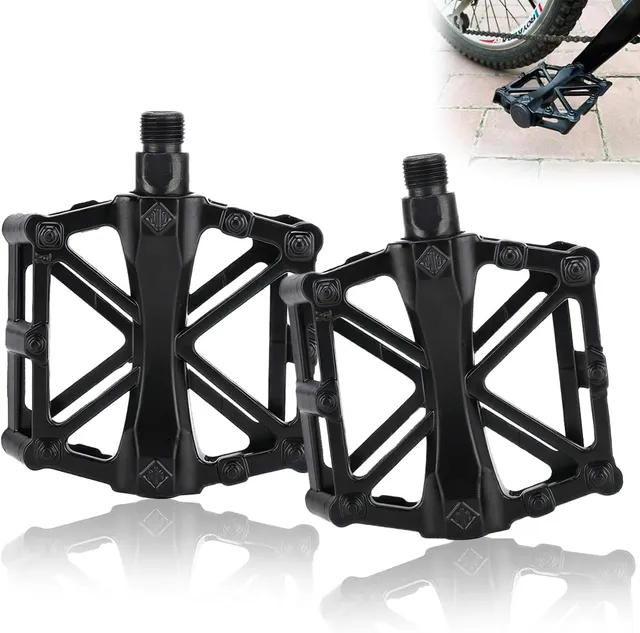 Pedale VTT 9/16 Pouces, Pédales de Vélo Pédales Plates en Aluminium