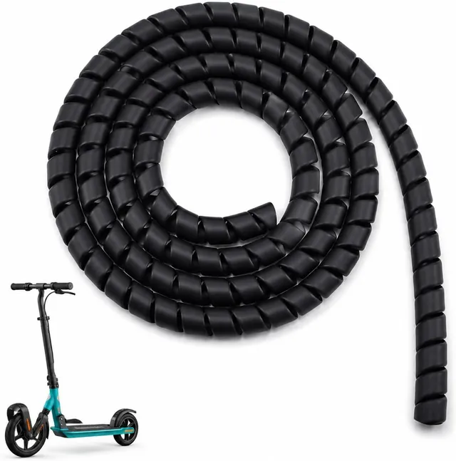 100cm Gaine Spirale Flexible TPU pour Câbles de Trottinette Électrique
