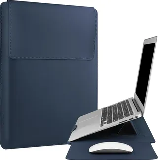 HoYiXi 13.3'' Housse en Cuir pour Ordinateur Portable Compatible avec MacBook Air 13 M1 M2/MacBook Pro 14,ASUS Vivobook 14,Sleeve Case for 13''-14'' Dell HP ASUS Acer Matebook Laptop,Bleu