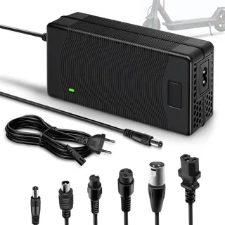 Chargeur Trotinette Electrique 48v,Chargeur 48v Universel pour Batterie Lithium avec 6 Connecteurs,54.6v 2a Chargeur Hoverboard Charge Rapide pour Hoverboard,E-Bike,Trotinette Electrique