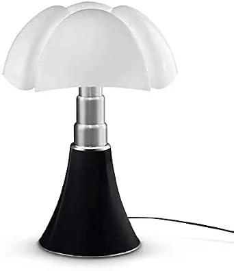 PIPISTRELLO-Lampe ampoules fluorescentes pied télescopique H66-86cm Noir Mat Martinelli Luce - designé par Gae Aulenti