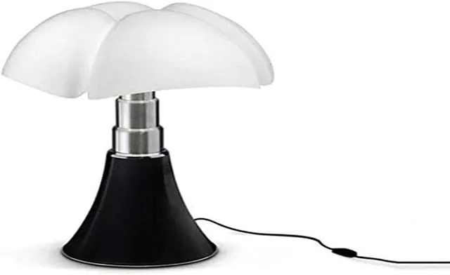 Martinelli Luce MINI PIPISTRELLO-Lampe LED avec Variateur H35cm Noir Mat designé par Gae Aulenti