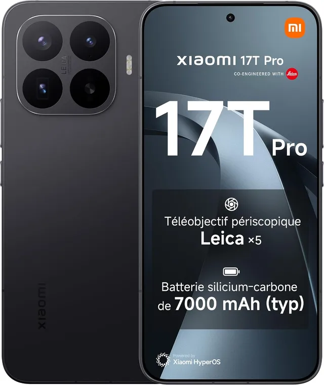 XIAOMI 17T Pro Smartphone 12+512 Go Téléobjectif Leica x5 - Noir