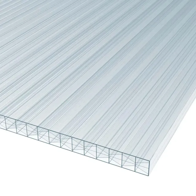 Plaque polycarbonate l.0,98 x L.3m, ep.16 mm, 2.15KG/M2 5 parois clair
