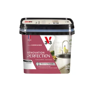 Vernis Rénovation cuisine et bain, V33, incolore satiné, 0.75L