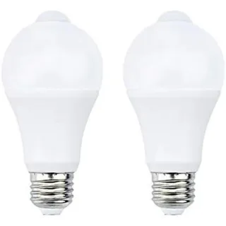 Ampoule LED infrarouge PIR 12W E27 avec détecteur de mouvement, A60 220V, 700lm, équivalent à une lampe halogène de 70W (pack de 2, 2700k).