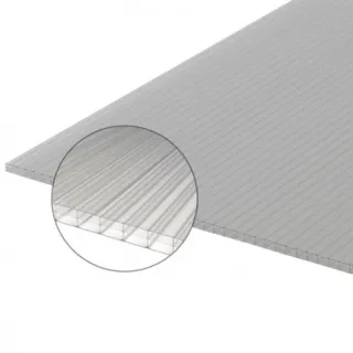 PLAQUE POLYCARBONATE ALVÉOLAIRE 4000 x 980 x 16MM - Coloris - Clair, Epaisseur - 16 mm, Largeur - 98 cm, Longueur - 4 m