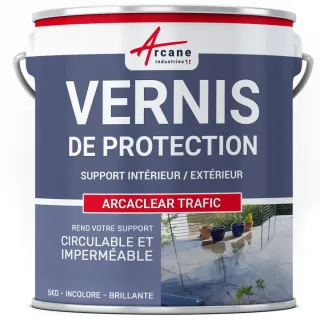 Vernis de protection circulable pour béton et carrelage - ARCACLEAR TRAFIC - 5 kg - ARCANE INDUSTRIES