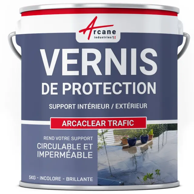 Vernis de protection circulable pour béton et carrelage - ARCACLEAR TRAFIC - 5 kg - ARCANE INDUSTRIES