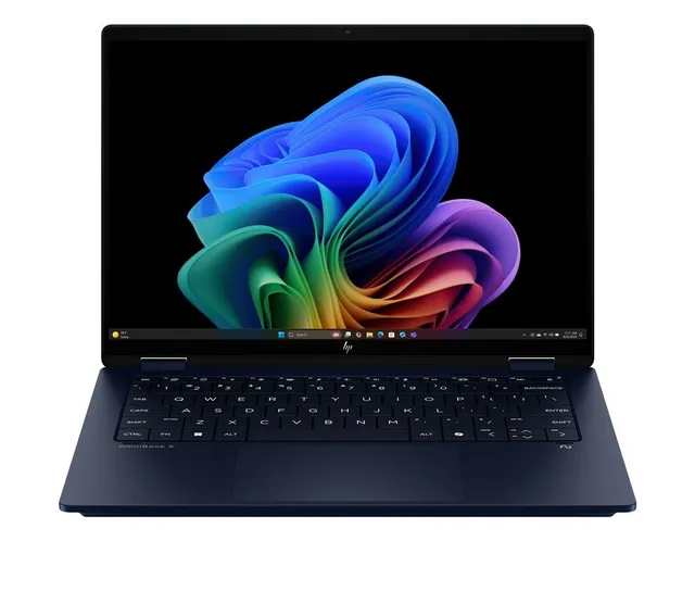 PC 2-en-1 HP OmniBook X Flip 14-fm0007nfx 14" OLED Ecran tactile Copilot+PC Intel® Core™ Ultra 7 16 Go RAM 512 Go SSD Bleu