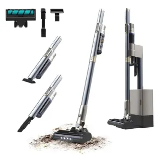 Cecotec Aspirateur Balai sans Fil avec Base de Vidange Scoba 2100 Station. 210W, Moteur Numérique Brushless