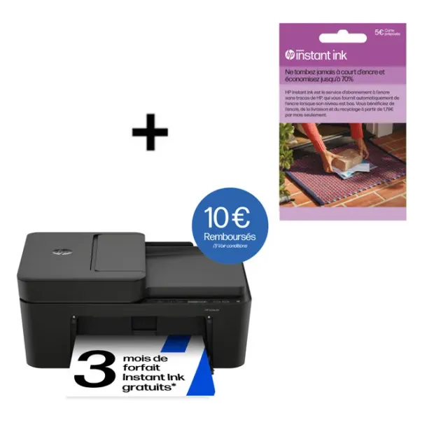 Imprimante tout-en-un HP DeskJet 4330 jet d'encre couleur + Carte Instant Ink
