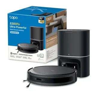 Robot aspirateur laveur MagSli LiDAR avec aspiration 5300 Pa et station de vidage automatique - Tapo RV20 Max Plus