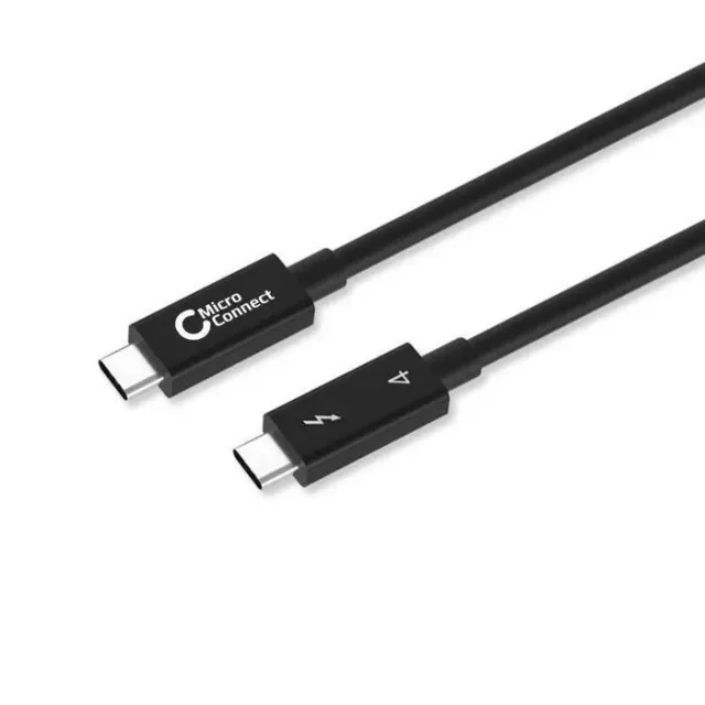 Câble Thunderbolt - MICRO CONNECT - TB4015 - 1,5 m - 40 Gbit/s - Noir